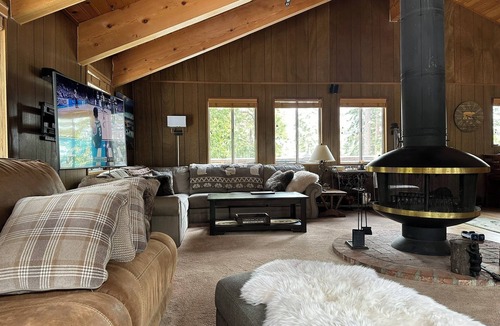 Carnelian Bay Ski Chalet | Chalet style cabin with expansive great room, awesome decks, hot tub & lake view