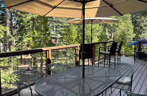 Carnelian Bay Ski Chalet | Chalet style cabin with expansive great room, awesome decks, hot tub & lake view