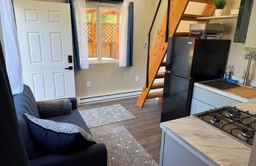 Freshwater Apartment | Charming Tiny House with Hot Tub and big fenced yard! Private location!