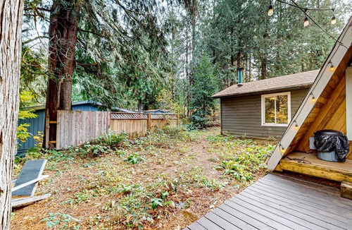 Marmot Cabin | Dog-friendly A-frame near the river with game room, firepit, wood stove, & grill