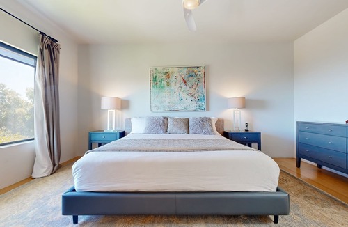 Loyola House | Dog-friendly bay-view home with deck, private saltwater pool, fireplaces, grill