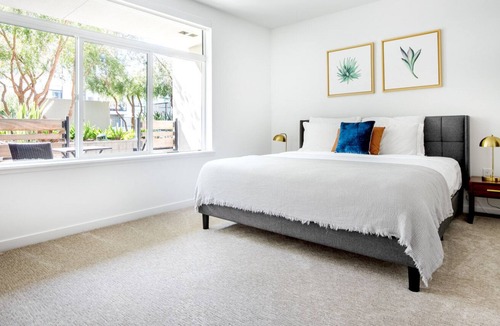 Campbell Apartment | Hip Campbell 1BR w/ W/D, Pool, Gym, Parking, near WF + TJ, by Blueground