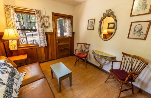 Blairsden-Graeagle Cabin | Large Feather Cabin at Camp Layman | Spacious Riverside Family Lodge