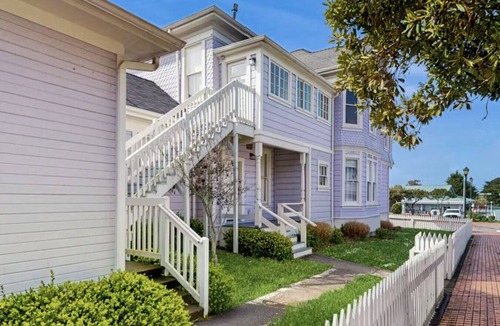 Old Town Eureka Apartment | Lilac Victorian Upstairs-Water-View Retreat in the Heart of Old Town