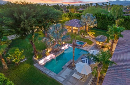 Indio House | Luxurious 5BR Vacation Rental Indio, Pool Spa 1+ Acre Oasis, Walk to Festivals