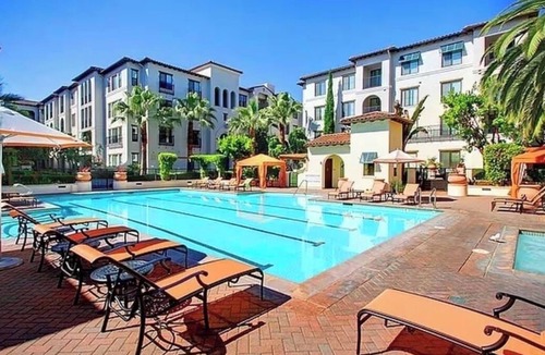 Downtown San Jose Apartment | Luxury 3BR/2BA Apartment with Forest View Balcony, Pool & 7-Star Comfort