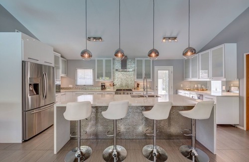 Palm Springs House | Luxury Home w/Mountain Views, Oversized Salt Water Pool & Style!