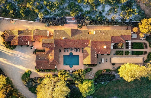 Solvang House | Luxury Spanish Mission Estate Near Solvang with Pool, Spa, Sauna, Bocce & Views