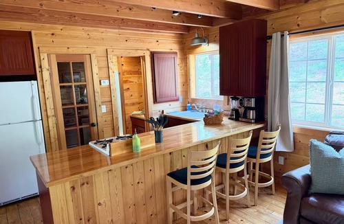 Greenville Cabin | Meyers Ranch Group Cabins - Peaceful Wooded Retreat - Hot Springs + Swimming