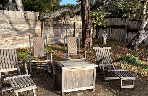Del Monte Forest House | Pebble Beach Retreat with outdoor gas firepit and hot tub