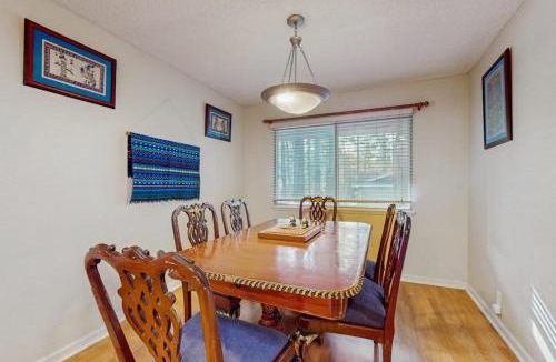 Rancho Bijou House | Retro-Modern Tahoe Retreat with Vinyl Record Player Grill Deck Fooseball