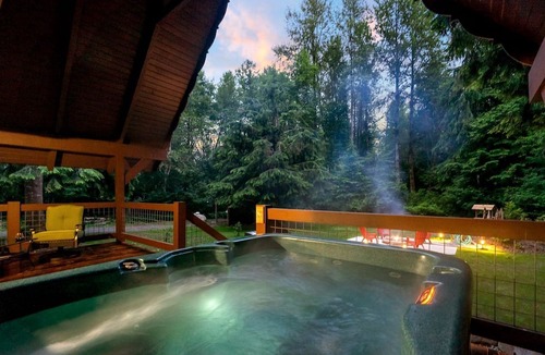 Ashford House | Secluded Forest Retreat with Hot Tub and Stone Fireplace in Ashford, Washington