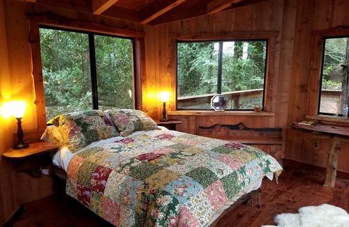 Bodega Bay Cabin | Secluded Treehouse Hideaway with Firepit and Forest Views in Bodega Bay, California