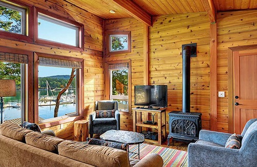 Friday Harbor Cabin | Snug Harbor Resort and Marina - Two Bedroom Water View Cabin, Queen Beds