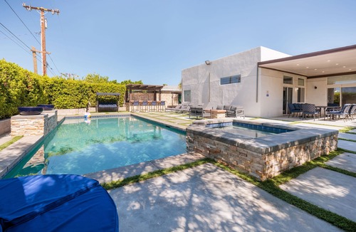 Desert Hot Springs House | Stunning Backyard, Pool & HotTub, Gameroom, BBQ