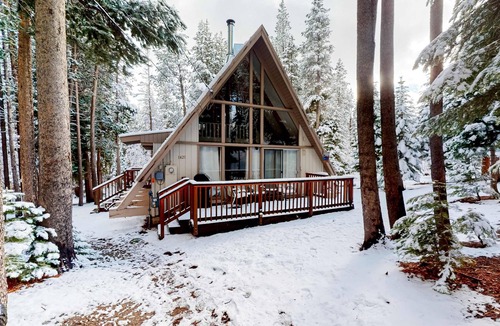 Mountain View Estates House | Tahoe retreat with private hot tub, wood stove, deck, & grill