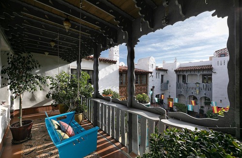 Santa Barbara Apartment | The Penthouse at El Andaluz is a private, light-filled residence atop Jeff Shelton’s award-winning landmark in downtown Santa Barbara. Offering over 3,400 sq ft plus expansive outdoor space and a rooftop terrace, it blends artful design with luxury.