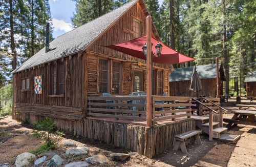 Blairsden-Graeagle Cabin | Two-Story Pine Cabin at Camp Layman | Spacious Mountain Lodge for Eight