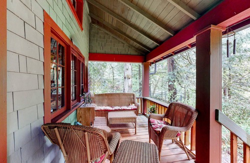 Marmot Apartment | Unwind in nature's embrace at a 1925 cabin with hot tub & river views
