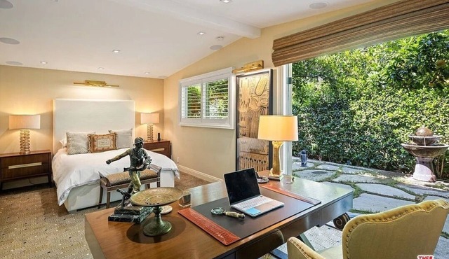 Beverly Hills luxury suite with desk, wifi, and private entry.