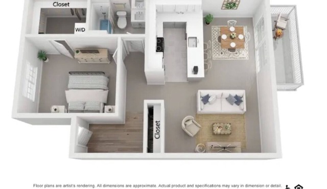 Chic 1-bedroom corporate apartment in lovely Larkspur with fitness room