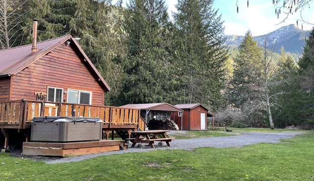 Elk Track Cabin, a Secluded 2-bedroom cabin with WiFi, AC in serene Randle