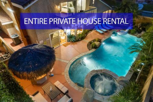 Entire Private House with Pool, Hot Tub, King Bed, Garage, 4 Bedrooms, Available Now