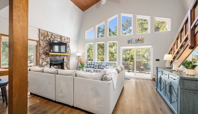 Forest Home with Deck, EV Charger, King Beds