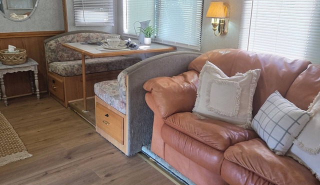 Garden vibe stationary RV in No. San Diego County with WiFi, AC. TV. Views.