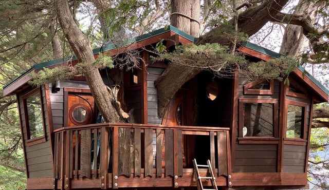 Half Moon Bay Glamping Getaway in an Idyllic Tree House and Cabin