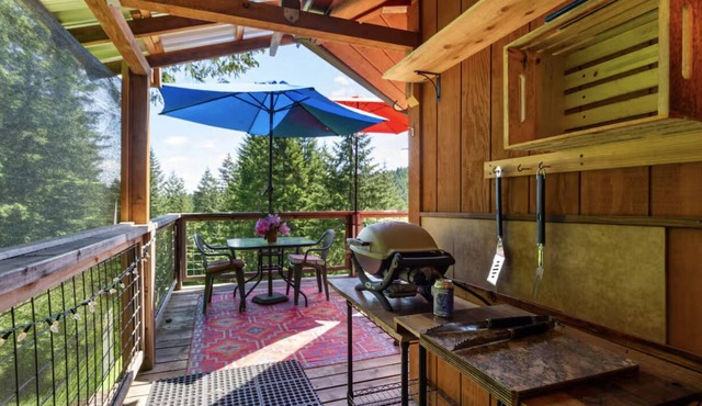 Hillside Deck Cottages - Rustic Pnw Retreat 2 Bedroom Cottage in Junction City