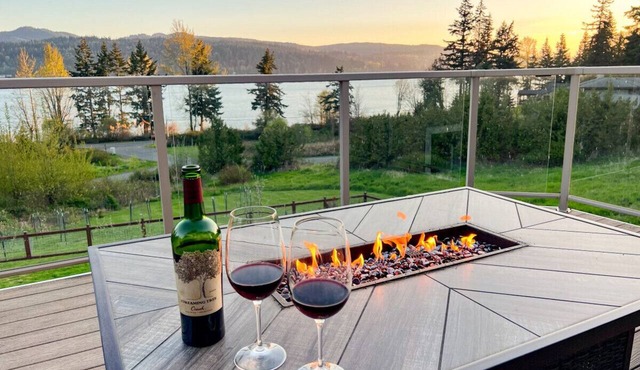 Hilltop Home on Lake Whatcom | Views, Beach Access & Space for Ten