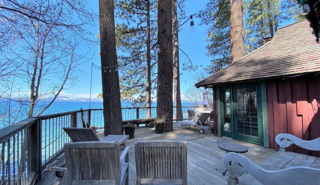 Lakefront Historic Tahoe Cabin | Private Beach + Views | Pet Friendly(ZC1298)