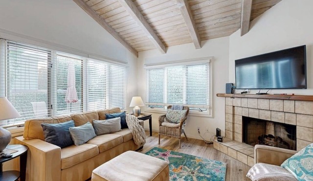 Lovely home with furnished patio, grill & ocean views - close to the beach