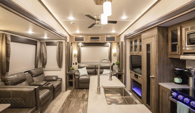 Luxury Beachfront 42 ft. Home on Wheels with Bunk Room & Loft