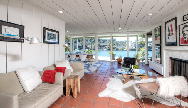 Mid-Century Modern near San Francisco on the Belvedere Lagoon.