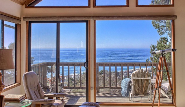 Panoramic Views From This Monthly Rental in Cambria! Stunning!