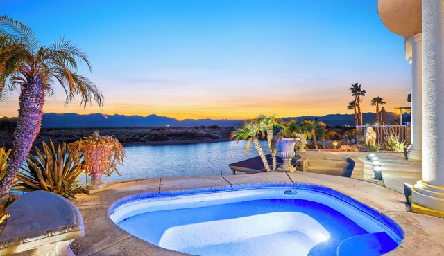 Paradise Riverfront Home with Spa and Dock Sleeps 16+ in Bullhead City