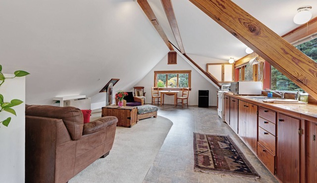 Peaceful, dog-friendly studio with meadow views on 5 acres in the redwoods!