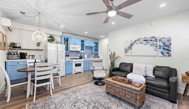 Quiet Condo in Village with Deck, Bikes and AC
