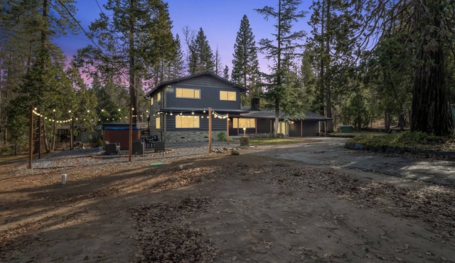 Retreat home tucked away in the forest, perfect for big groups, near Bass Lake