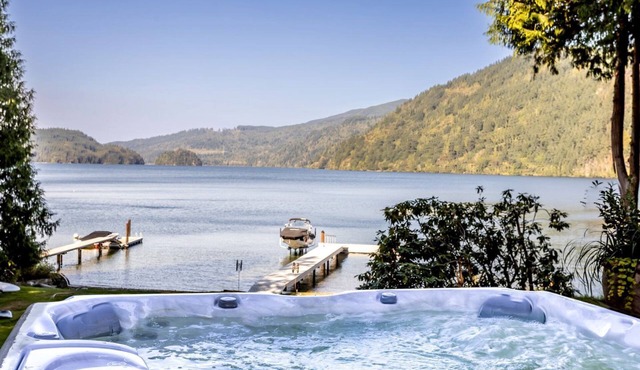 Serene Lake Whatcom Retreat with Dock & Hot Tub Near Bellingham in Sedro-Woolley, Washington