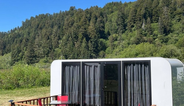 Sleek and Modern Glamping Pod in Klamath, Perfect for a Getaway near the Pacific Ocean