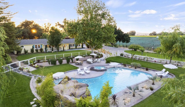 Waterfall Pool + Game Room | Templeton Wine Country | Vaquero Verano