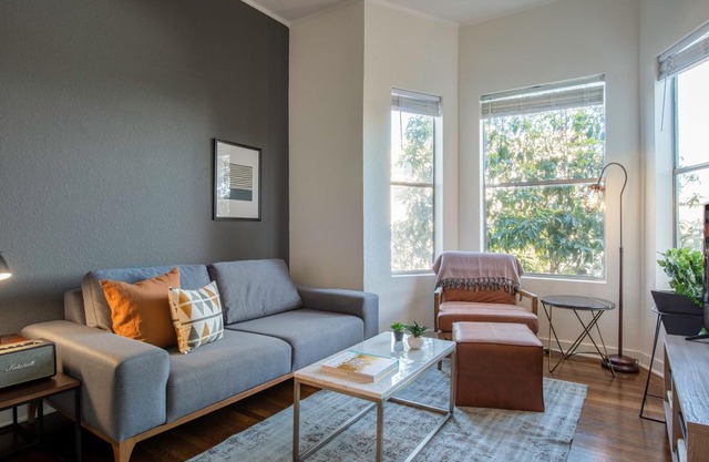 Sharp Mission Dolores 1BR w/ W/D, walk to Muni, BART, Park by Blueground